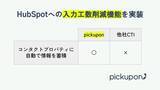 「カスタマーサクセスを支援するAI電話pickupon、HubSpotとの連携をアップデート、SFAへの入力工数削減機能を実装」の画像1