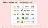 「【現役エンジニアへの調査レポート】未経験者が最初に学ぶべきプログラミング言語 1位は「Java」」の画像1