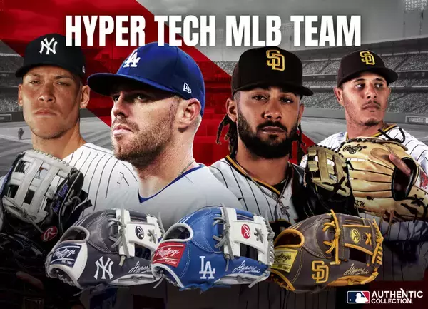 『MLBチームロゴとカラーをベースにしたグラブコレクション「HYPER TECH MLB TEAM」が発売スタート！!