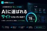「株式会社Shinker、AI検索・LLMO分析ツール「AIRA Score」を正式リリース。ChatGPT・Google AI Overview時代のWebサイト診断を格安で提供　月額9800円～」の画像1
