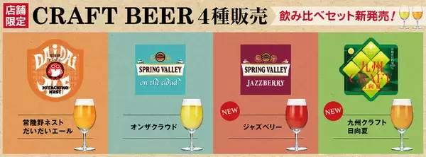 ロイヤルホスト首都圏5店舗限定3月22日よりクラフトビールの取り扱いを4種に拡大