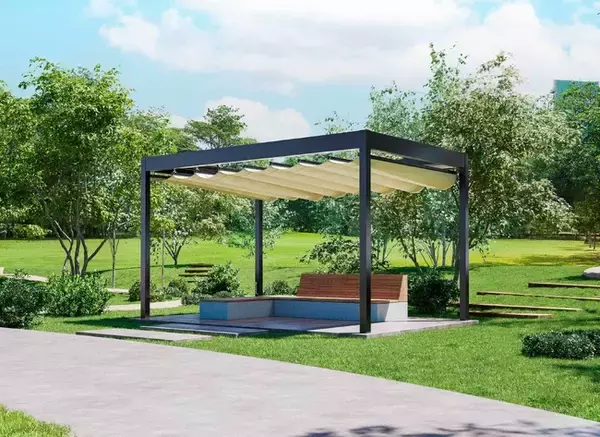 公共施設やレジャー空間などの「日よけ・熱中症対策」に最適！ 自立式日よけテント「ソラカゼiori」が4月1日より新発売