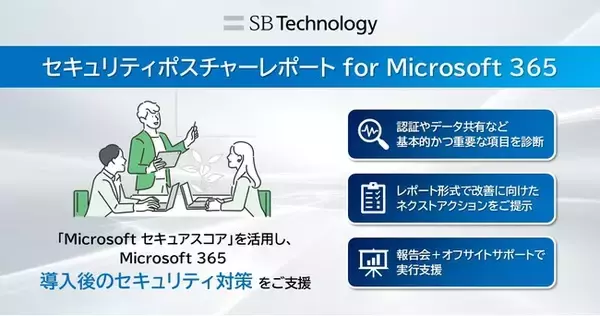 Microsoft 365導入後のセキュリティ対策を支援する「セキュリティポスチャーレポート for Microsoft 365」を提供開始