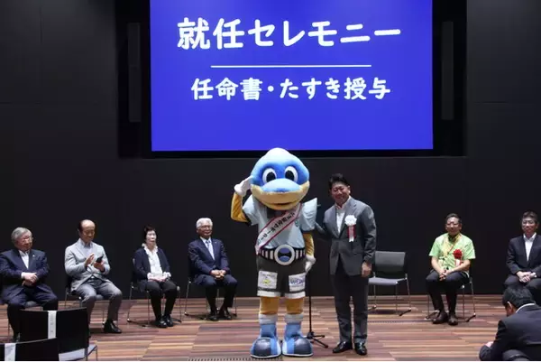 川崎フロンターレ公式マスコット「ふろん太」が交通安全サポーターに就任！7月17日（金）に就任式を開催しました。