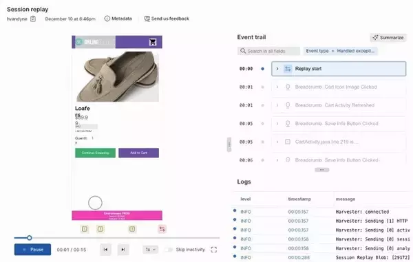 New Relic、新機能「Mobile Session Replay」を発表