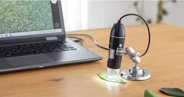 STEAM教育や夏休みの自由研究に最適、最大300倍まで拡大できるフルHD対応のUSB顕微鏡を発売