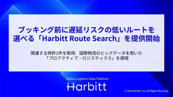 ハービット、ブッキング前に遅延リスクの低いルートを選べる「Harbitt Route Search」を提供開始