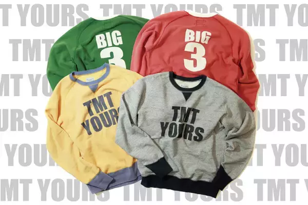 「TMTオリジナルのソフトスウェットを使用した、VINTAGE仕様のTMT YOURSトレーナーが登場。」の画像
