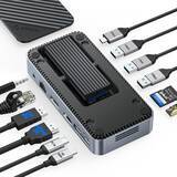 「ORICO、ドッキングステーションとM.2 SSDケースを一体化した多機能ドックを発表--8K/4Kデュアル出力・10Gbps転送・100W PD充電・最大8TB拡張を1台に集約」の画像1