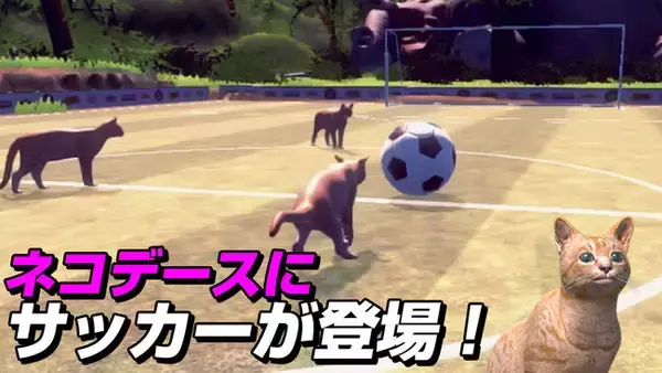 猫のメタバース「ネコデース」にサッカーゴールが登場！ボールもサッカーボールの模様に変更11月5日