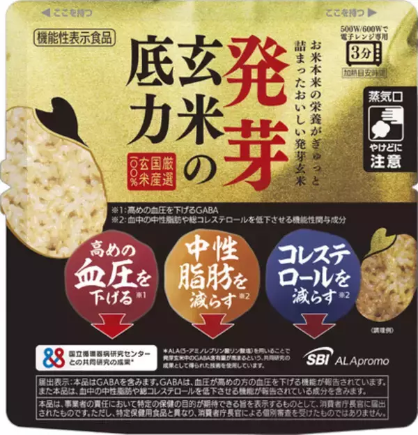 血圧・中性脂肪・総コレステロールをトリプルサポートする機能性表示食品「発芽玄米の底力」スタンドパウチタイプ新発売のお知らせ