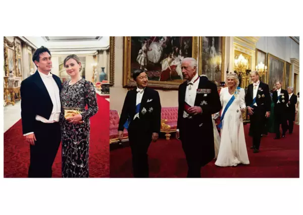 クリス・ブロードがチャールズ国王夫妻が主催する晩餐会に出席しました