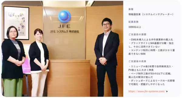 株式会社100、ＪＦＥシステムズのHubSpot Content Hub活用事例を公開 ～ブランドサイトのページ制作期間を3分の1以下に短縮～