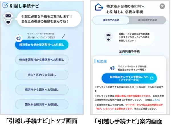 必要なお引越し手続を簡単チェック！横浜市は「引越し手続ナビ」を開設します！