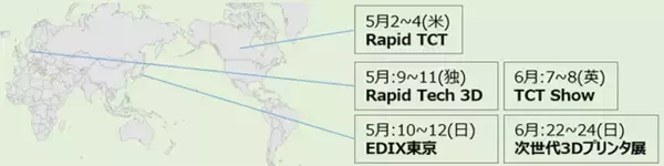 Autodesk社と協力し日本を含む世界4か国の3Dプリンタ展に出展