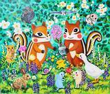 「丸善・丸の内本店に りすたちの春を描いた作品が一堂に。　　　　　藤岡ちさ展『ちいさなりすたちのおはなし』3/25（水）から。」の画像1