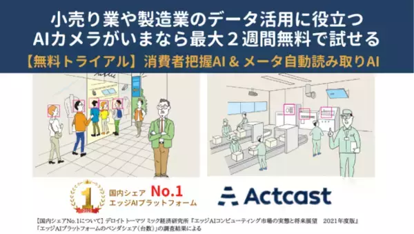 【最先端のAIサービスを気軽にお試し】 エッジAIプラットフォーム「Actcast」、無料トライアルを提供開始　