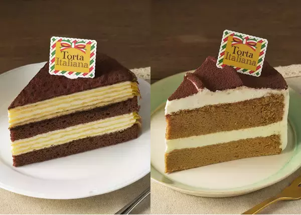 【銀座コージーコーナー】イタリア発祥のスイーツ「ティラミス」の味わいがミルクレープとシフォンケーキ、2種のケーキで登場