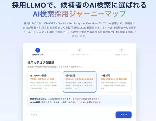 Queue株式会社、候補者のAI検索ジャーニーを可視化し、採用LLMO戦略を自動設計する「AI検索採用ジャーニーマップ」を無料公開