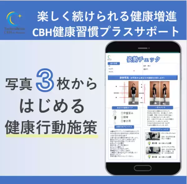 写真3枚から始める健康経営！法人向け健康経営・保健指導サービス「健康習慣プラスサポート」ライトプランリリース