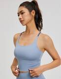 「600円/枚 ヨガウェア　カップ付き　スポブラ　オリジナルLOGO印刷可　OEM一体型ブラトップ　タンクトップ　100％検品　品質厳守　中国義烏縫製工場 7月10日からお買い物マラソン開催」の画像1