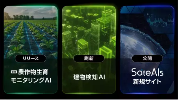 スペースシフト、衛星データ解析「SateAIs(TM)」のメニューを拡充― 農作物生育モニタリングAIを追加、建物検知AIを用途別に再編