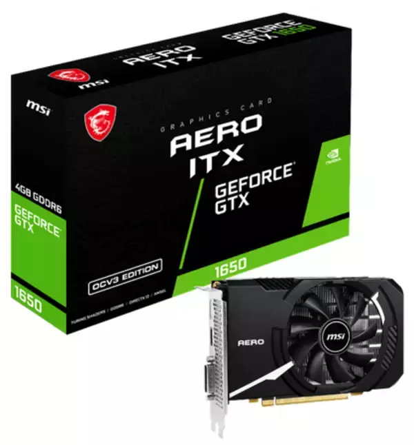 MSI、NVIDIA(R) GeForce GTX(TM) 1650搭載したグラフィックスカード「GeForce GTX(TM) 1650 D6 AERO ITX OCV3」を発売