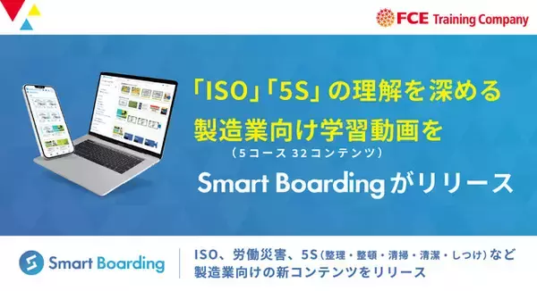 「ISO」「５S」 の理解を深める製造業向け学習動画 （5コース32コンテンツ）をSmart Boardingがリリース