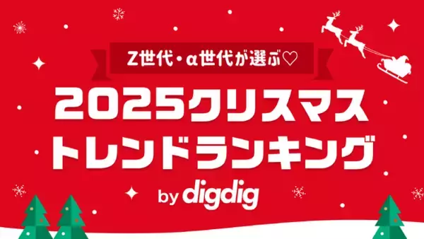 「「Z世代・α世代が選ぶ2025クリスマストレンドランキング」をdigdigが発表！」の画像