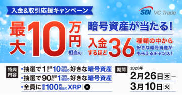 SBI VCトレード口座に入金してみよう！入金＆取引応援キャンペーン！