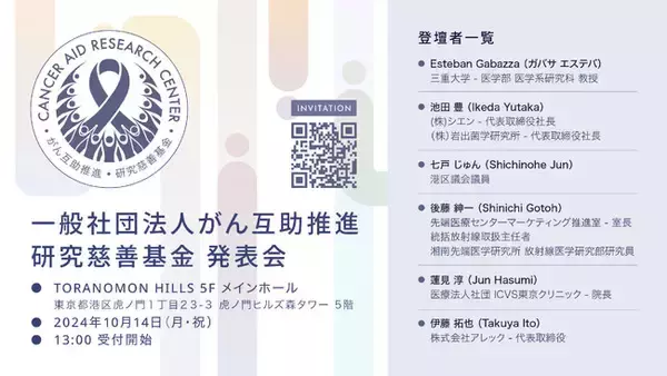「一般社団法人がん互助推進研究慈善基金発表会」を開催