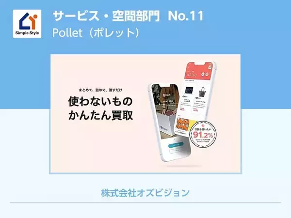 かんたん買取サービス「Pollet（ポレット）」が、「シンプルスタイル大賞2024」金賞を受賞