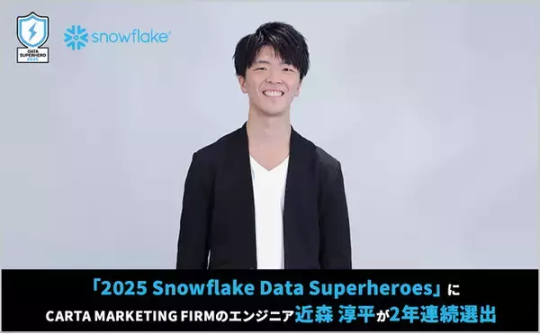 「2025 Snowflake Data Superheroes」にCARTA MARKETING FIRMのエンジニア 近森 淳平が2年連続選出