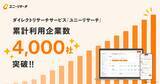 「ユニーリサーチ、累計利用企業数4,000社を突破！」の画像1