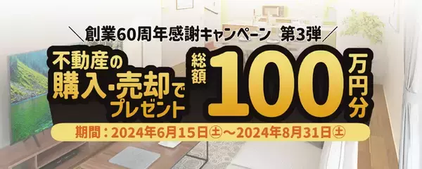 クラスコ、創業60周年記念キャンペーン「第3弾」を開催　不動産を売却・購入で総額100万円をプレゼント