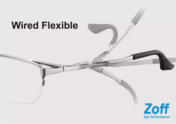 Zoff初！ワイヤー構造の新作ビジネスフレーム「Wired Flexible」が登場。1本でビジネスにも休日のアクティブシーンにも。
