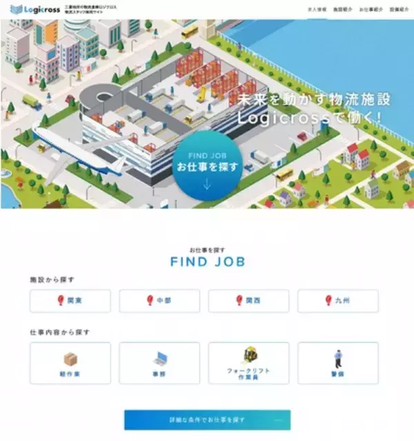 アイデムが物流施設「ロジクロス」のスタッフ募集サイトを受託　10月28日に施設専用の求人サイトを開設し、採用活動をサポート
