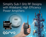 「Qorvo、広帯域・高効率のパワーアンプでSub-1GHz RF設計を簡素化」の画像1