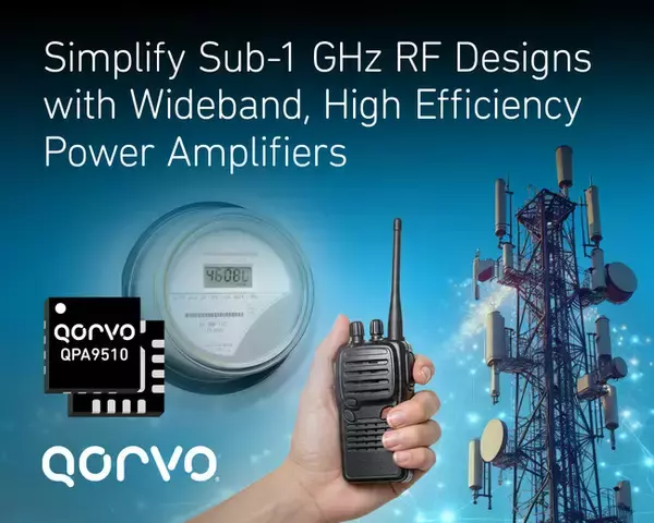 Qorvo、広帯域・高効率のパワーアンプでSub-1GHz RF設計を簡素化