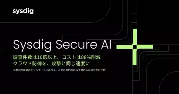 Sysdig、マシンスピードのクラウド防御をあらゆる企業に開放する「Sysdig Secure AI」を発表