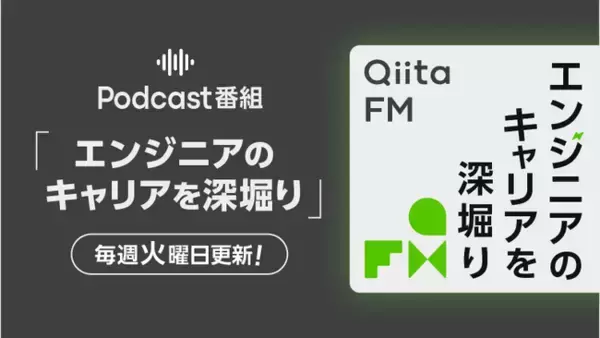 「クラウドサポートエンジニア 山田 展子氏がゲスト出演！日本最大級のエンジニアコミュニティ「Qiita」がPodcast番組『Qiita FM』の最新エピソードを公開」の画像