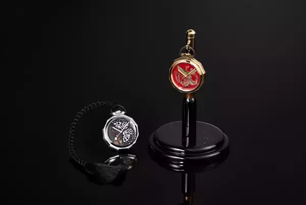 MINASE、日本刀の玉鋼と輪島塗が融合した提げ時計の最高峰コレクション