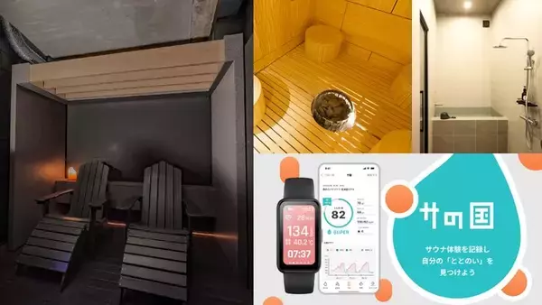 サウナの外気浴を屋内で再現した「ととのう風」の効果を、サウナ専用スマートウォッチとアプリを活用して検証開始