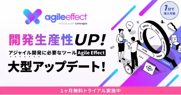 【1ヶ月無料】アジャイル・スクラム開発のための可視化・高速化ツール「Agile Effect」を大型アップデート