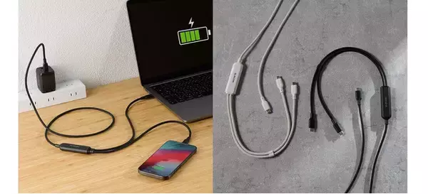これ1本で2台の機器を同時充電！USB Power Delivery対応、メッシュケーブル採用のUSB Type-C 2Wayケーブルを新発売