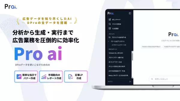 "今売れてる広告"を学習したAIが、売れる記事LPを5分で生成--広告特化AI「Pro ai」正式リリース