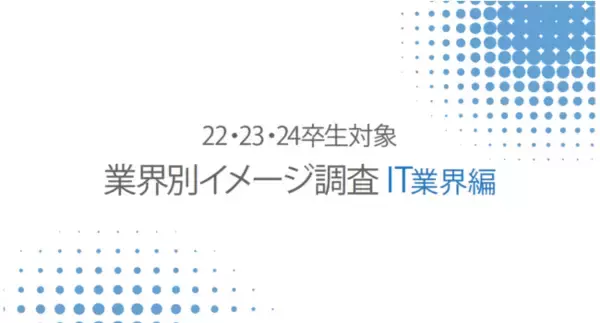 【学生業界別イメージ調査「IT業界編」】3分の2の学生が志望業界の視野に「今後も伸びていく業界」の将来性にプラスイメージ 一方で「長時間労働」のマイナスイメージも