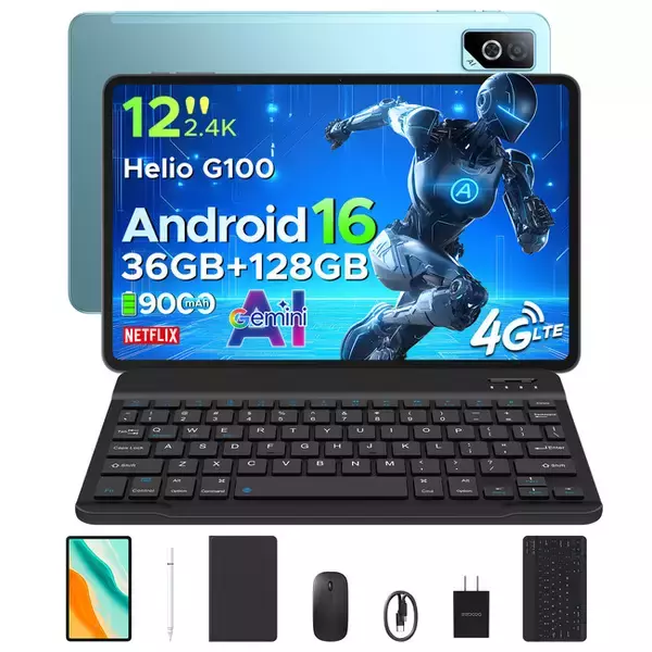 2026年DOOGEE最新発売「Android 16搭載+AI統合・12インチ2K大画面」新品タブレット『Tab G6 Pro』、日本でいよいよ発売開始