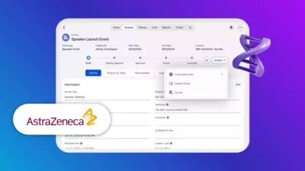 「Salesforce、アストラゼネカ社が顧客エンゲージメント変革の統合グローバルプラットフォームとしてAgentforce Life Sciencesを採用と発表」の画像