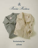「JOURNAL STANDARD relumeより、Brooks Brothersの定番パジャマをタウンユース仕様にアップデートした別注「Pajama Shirt」が、8月28日（金）にリリース。」の画像1